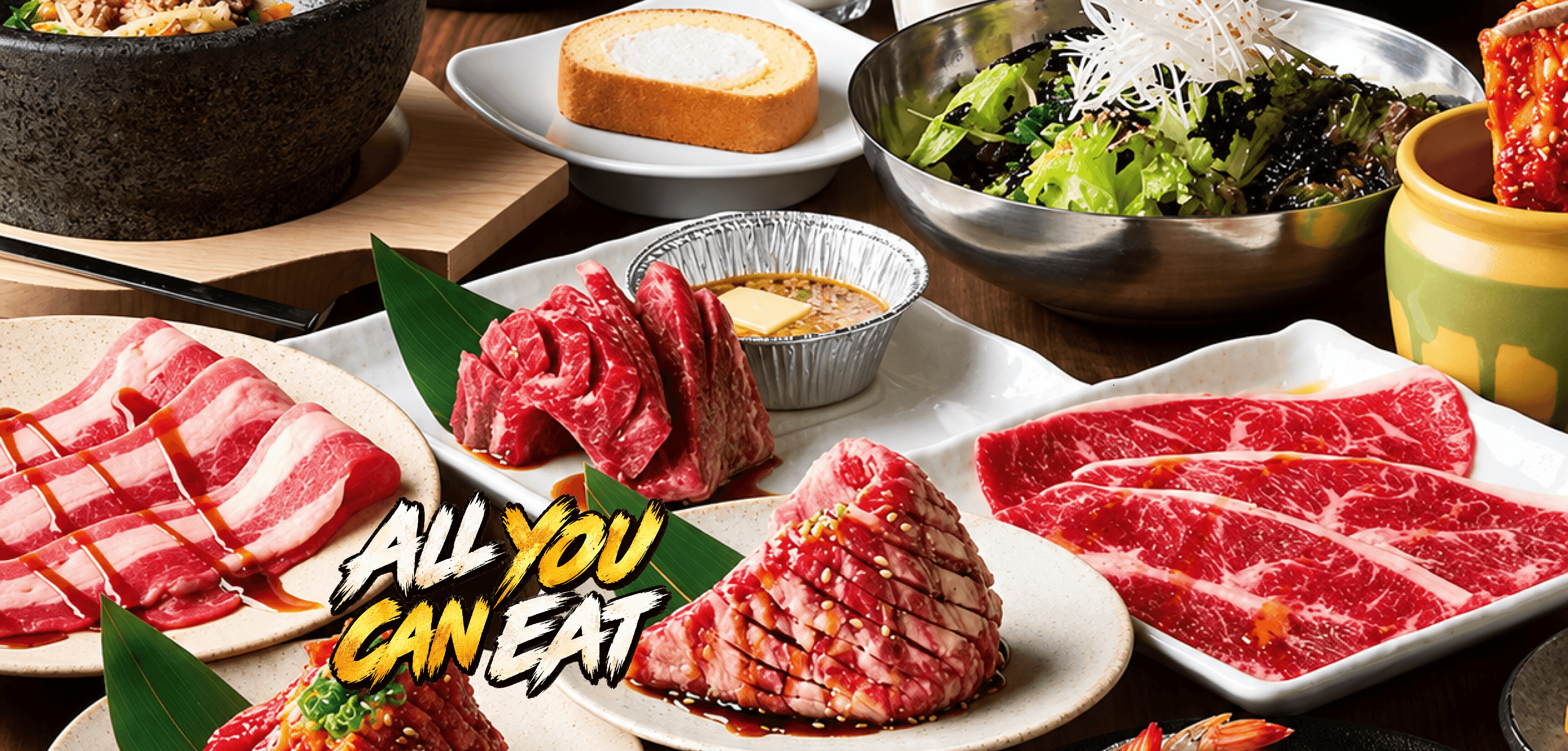 The grill counter at Yakiniku King