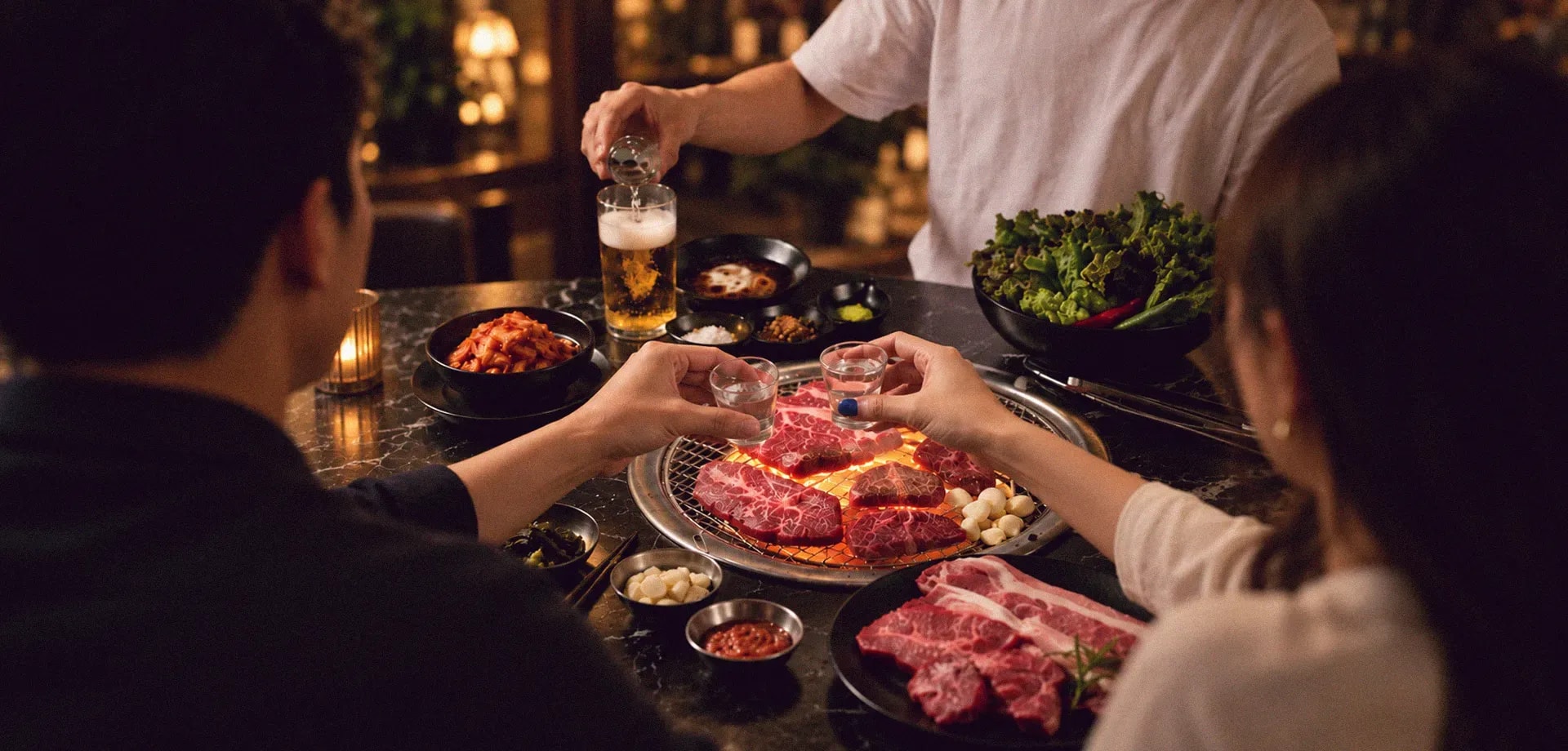 The dining room at Yakiniku King