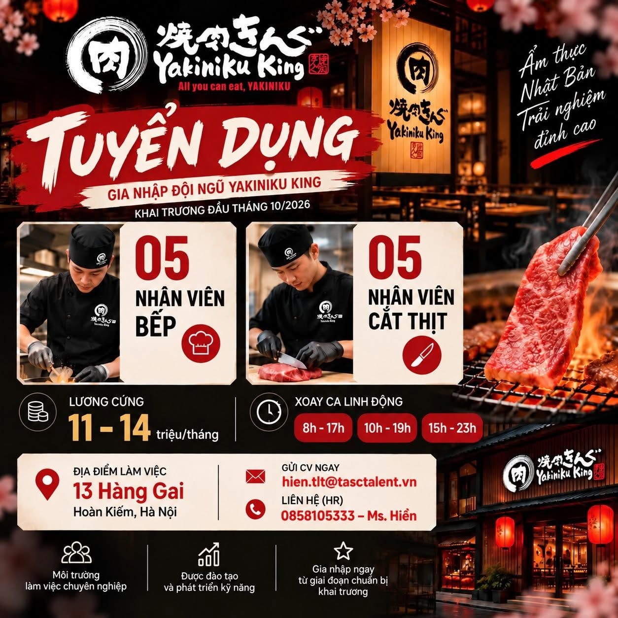 Nhân viên Cắt thịt/Bếp
